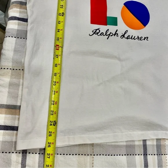 Polo fit Logo jersey T-Shirt by Ralph Lauren Men's White T-Shirt, Size Medium - Picture 7 of 8